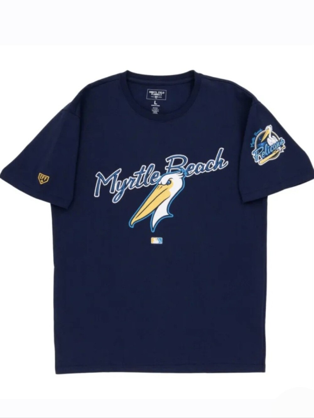 Ebbets Field Flannels EFF Myrtle Beach Pelicans T-Shirt - Size Large - MiLB